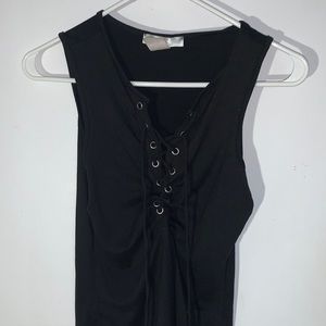 Black Criss Cross Bodysuit
